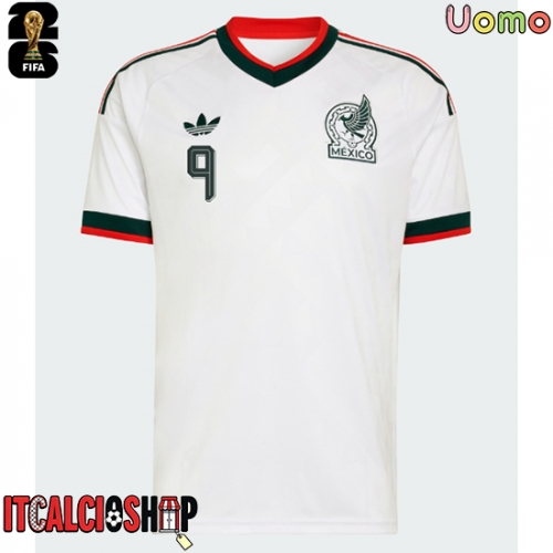 Messico Raul Jimenez #9 Seconda Maglia Mondiali 2026 Manica Corta